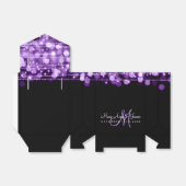 Elegantes Hochzeitsstil Glitzern Lila Geschenkschachtel (Ungefaltet)