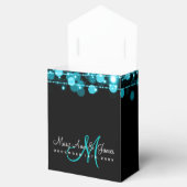 Elegantes Hochzeitsstil Glitzern Türkis Party Geschenkschachtel (Geöffnet)