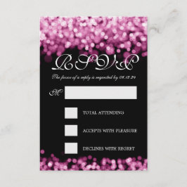 Elegantes Hochzeitsstil Lila Rosa RSVP Karte