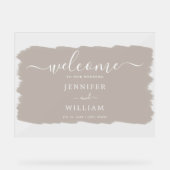 Elegantes Hochzeitsstil-Party Acrylschild (Vorderseite)