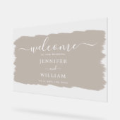 Elegantes Hochzeitsstil-Party Acrylschild (Winkel)