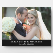 Elegantes Hochzeitsstil Personalisiertes Foto Fotoplatte (Vorderseite)