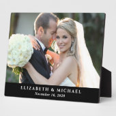 Elegantes Hochzeitsstil Personalisiertes Foto Fotoplatte (Seite)