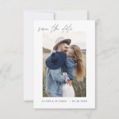 Elegantes Hochzeitsstil Save the Date Foto Minimal (Vorderseite)