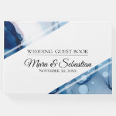 ** Elegantes Hochzeitsstipendium des Blauen Wasser Gästebuch (Vorderseite)