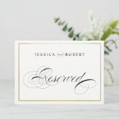 Elegantes Hochzeitssymbol Einladung (Stehend Vorderseite)