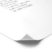 Elegantes Hochzeitssymbol mit Skript Poster (Ecke)