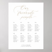 Elegantes Hochzeitssymbol mit Skript Poster (Vorne)