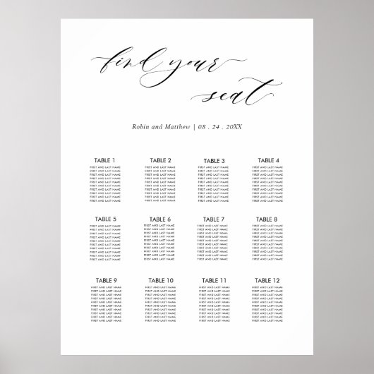 Elegantes Hochzeitssymbol Poster (Vorne)