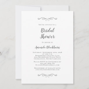 Elegantes Hochzeitsszenario Brautparty Modernes Dr Einladung