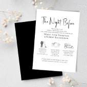 Elegantes Hochzeitstag Probe Dinner Einladung