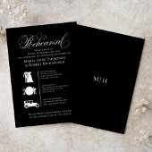 Elegantes Hochzeitstag Probe Dinner Einladung