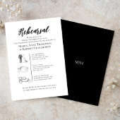 Elegantes Hochzeitstag Probe Dinner Einladung