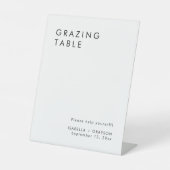 Elegantes Hochzeitstich Sockelschild (Vorderseite)