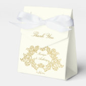 Elegantes Hochzeitstil für Elfenbein und Gold Geschenkschachtel (Vorderseite)