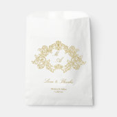 Elegantes Hochzeitstil für Elfenbein und Gold Geschenktütchen (Vorderseite)