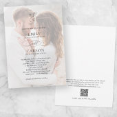 Elegantes Hochzeitstil Modern Faded Foto Monogram  Einladung