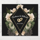 Elegantes Hochzeitstil Schaumweinetikett (Einzelnes Label)
