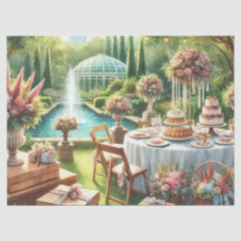 Elegantes Hochzeitstisch Party - Geschenke Blume Seidenpapier
