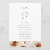 Elegantes Hochzeitstisch-Sitzplan-Schild Einladung (Vorderseite)