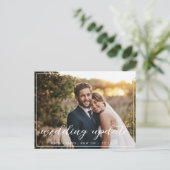 Elegantes Hochzeitsupdate-Foto Postkarte (Stehend Vorderseite)