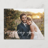 Elegantes Hochzeitsupdate-Foto Postkarte (Vorderseite)