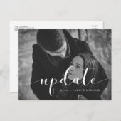 Elegantes Hochzeitsupdate-Foto Postkarte (Vorne/Hinten)