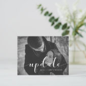 Elegantes Hochzeitsupdate-Foto Postkarte (Stehend Vorderseite)