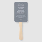 Elegantes Hochzeitswasser-Aquarellprogramm zur Ros Fächer (Rückseite)