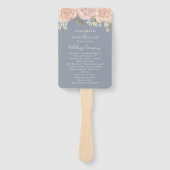 Elegantes Hochzeitswasser-Aquarellprogramm zur Ros Fächer (Vorderseite)