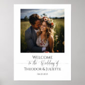 Elegantes Hochzeitswillkommenszeichen - Moderne Ka Poster (Vorne)
