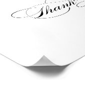 Elegantes Hochzeitswillkommenzeichen Luxuskalligra Poster (Ecke)