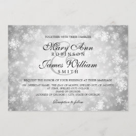 Elegantes Hochzeitswunder Wunderland Sparkle Silve Einladung