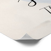 Elegantes Hochzeitszeichen des modernen Fotos Poster (Ecke)