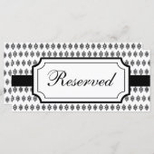 Elegantes Hochzeitszeichen für Sitzkarten (Vorne/Hinten)