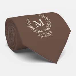 Elegantes Hochzeitszeremonienmeister-Monogramm in Krawatte