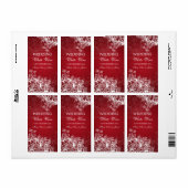 Elegantes Hochzeitweiliges Weinlabel Vintage Wirbe (Vorne)