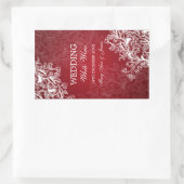 Elegantes Hochzeitweiliges Weinlabel Vintage Wirbe Rechteckiger Aufkleber (Tasche)