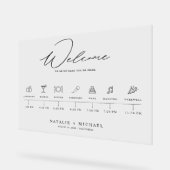 Elegantes Hochzeitwillkommen Akryllisches Zeichen  Acrylschild (Winkel)