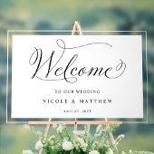 Elegantes Hochzeitwillkommen Weißes Akryllisches Z Acrylschild