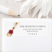 Elegantes Holiday Cocktail Party Rücksendeadresse (Insitu)