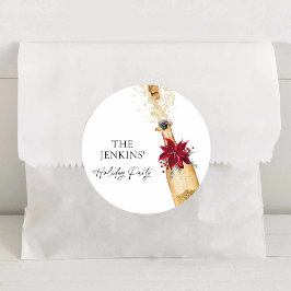 Elegantes Holiday Cocktail Party Runder Aufkleber