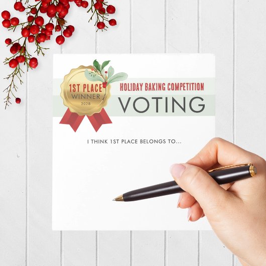 Elegantes Holiday Contest Voting Notepad Pack von  Notizblock