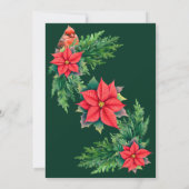 Elegantes Holiday Grüne Weihnachten Party Einladung (Rückseite)