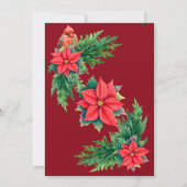 Elegantes Holiday Grüne Weihnachten Party Einladung (Rückseite)