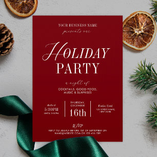 Elegantes Holiday Office Party Weihnachten Einladung