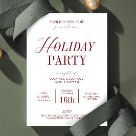 Elegantes Holiday Office Party Weihnachten Einladung