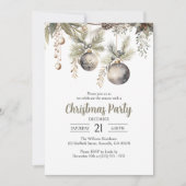 Elegantes Holiday Season Weihnachten Party Einladung (Vorderseite)