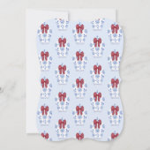 Elegantes Holidays Red Something Blue Brautparty Einladung (Rückseite)