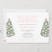 Elegantes Holidays Watercolor Girl Baby Shower Par Einladung (Vorderseite)